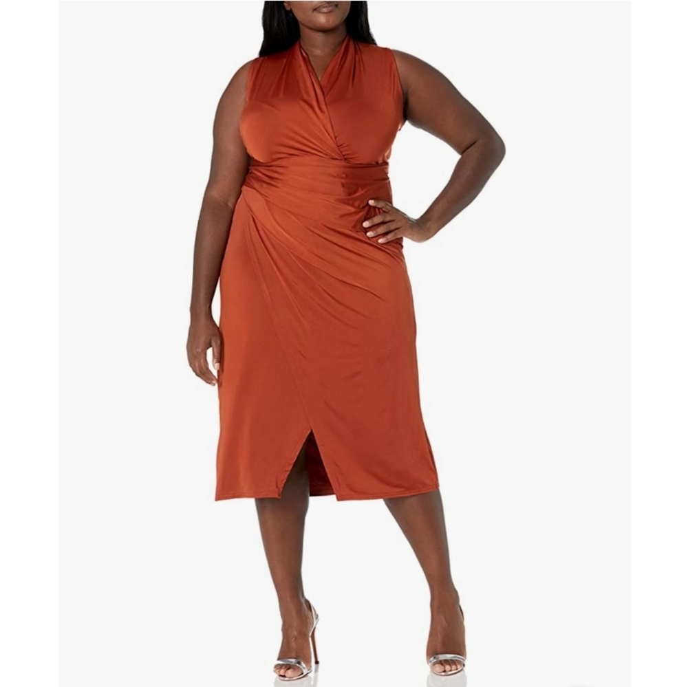 RACHEL Rachel Roy Rust Midi Dress